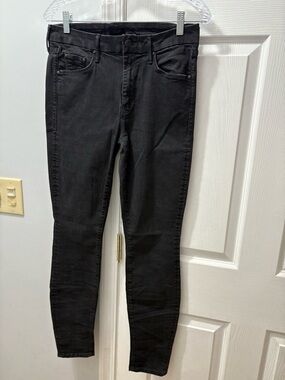 Mother The Looker Not Guilty Black Denim Jeans Size 29 Pre-Owned